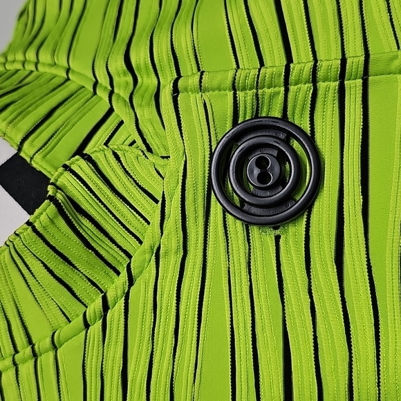 Multiples Neon Green and Black Striped - Picture 2 of 9